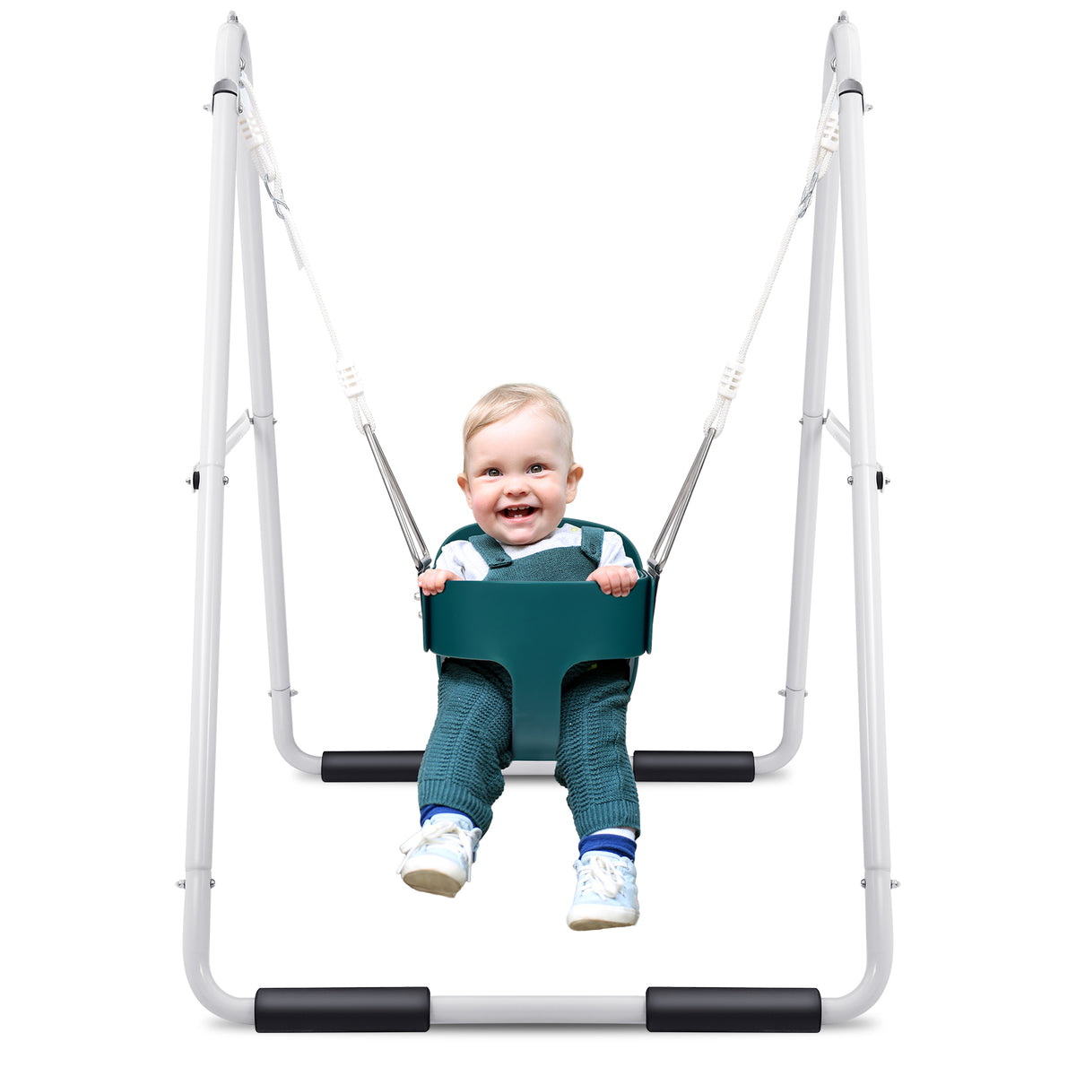 4-in-1 Toddler Swing & Jumper With Stand - Indoor Outdoor Baby Bouncer With Safety Seat