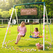 7.5FT 500lbs Heavy Duty Swing Sets for Kids and Adults with Spider Swing and Belt Swing