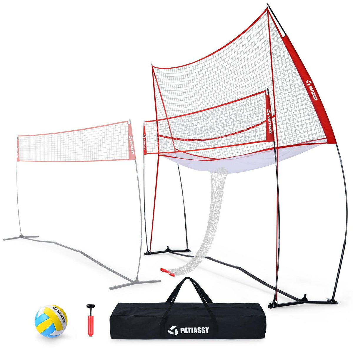 Patiassy Volleyball Training Equipment Net for Indoor Outdoor Use, Easy