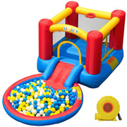 161*82*63 Inch Large Inflatable Bounce House With Water Slide, Bounce House And Wading Pool - Autojoy