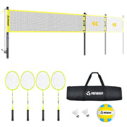 Patiassy Portable Outdoor Volleyball Badminton Combo Set with Net - Autojoy