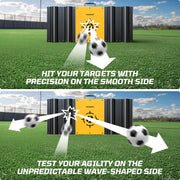 Soccer Rebounder 43.3"x15.7" Soccer Rebounder Board Portable Soccer Training Equipment with Target and 2 Sandbags