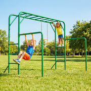【Pre-Sale】3-in-1 Heavy Duty Metal Monkey Bar Set with Gymnastic Bars and Trapeze Swing