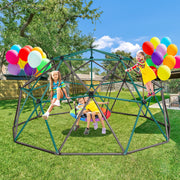 10ft Climbing Dome Swing Set with Saucer Swing for Kids Outdoor