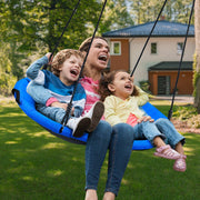 40 Inch Textliene Round Tree Swing for Kids Adults (Blue) - Autojoy