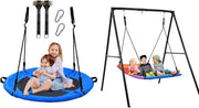440lbs Metal Swing Sets and Tree Swing Bundle-700lb Saucer Tree Swing for Kids Adults