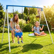 440lbs A-Frame Swing Sets with Saucer Swing and Toddler Swing