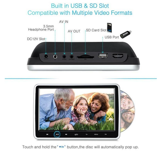 How to connect USB / SD to DVD player?