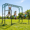 3-in-1 Outdoor Playset with Monkey Bars, Gymnastics Bars & Trapeze Swing for Kids