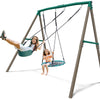 7.5FT Outdoor Swing Sets for Kids and Adults with Spider Swing and Belt Swing