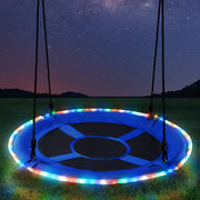 700lbs 40 Inch Round Saucer Tree Swing for Kids Adults with LED Lights - Autojoy