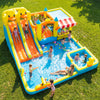 Hapfan 11-in-1 Inflatable Bounce House Water Slide Park with Splash Pool, Double Slides, Blower & Backyard Kids Party Bouncy Castle