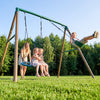 7.5FT Outdoor Swing Sets for Kids and Adults with Spider Swing and Belt Swing