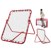 Patiassy Baseball Rebounder Net with Adjustable Angles, Heavy Duty Baseball Softball Bounce Back Net for Pithching, Fielding, Catching and Throwing Training Without Installation