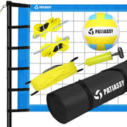 Professional Volleyball Net Set Heavy Duty Portable with Poles Ball Pump Outdoor