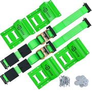 2”x 96” Car Tie Down Tire Straps with 16" Chain Anchors for Trailers, 3,333lbs Safe Working Load - Autojoy