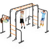 113"x97"x78" Kids Swing Set with Monkey Bars, Climbing Ladder & Gym Rings, Heavy-Duty Outdoor Playset for Ages 3-12