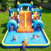 Hapfan Inflatable Water Park Bounce House with Dual Water Slides, Obstacle Course, Splash Pool & 950W Blower for Kids Backyard