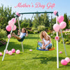 7.5FT Outdoor Swing Sets for Kids and Adults with Spider Swing and Belt Swing