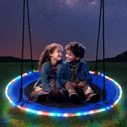 40 Inch Upgrade Flying Saucer Swing Anti-Fade Tree Swing with LED Light - Autojoy