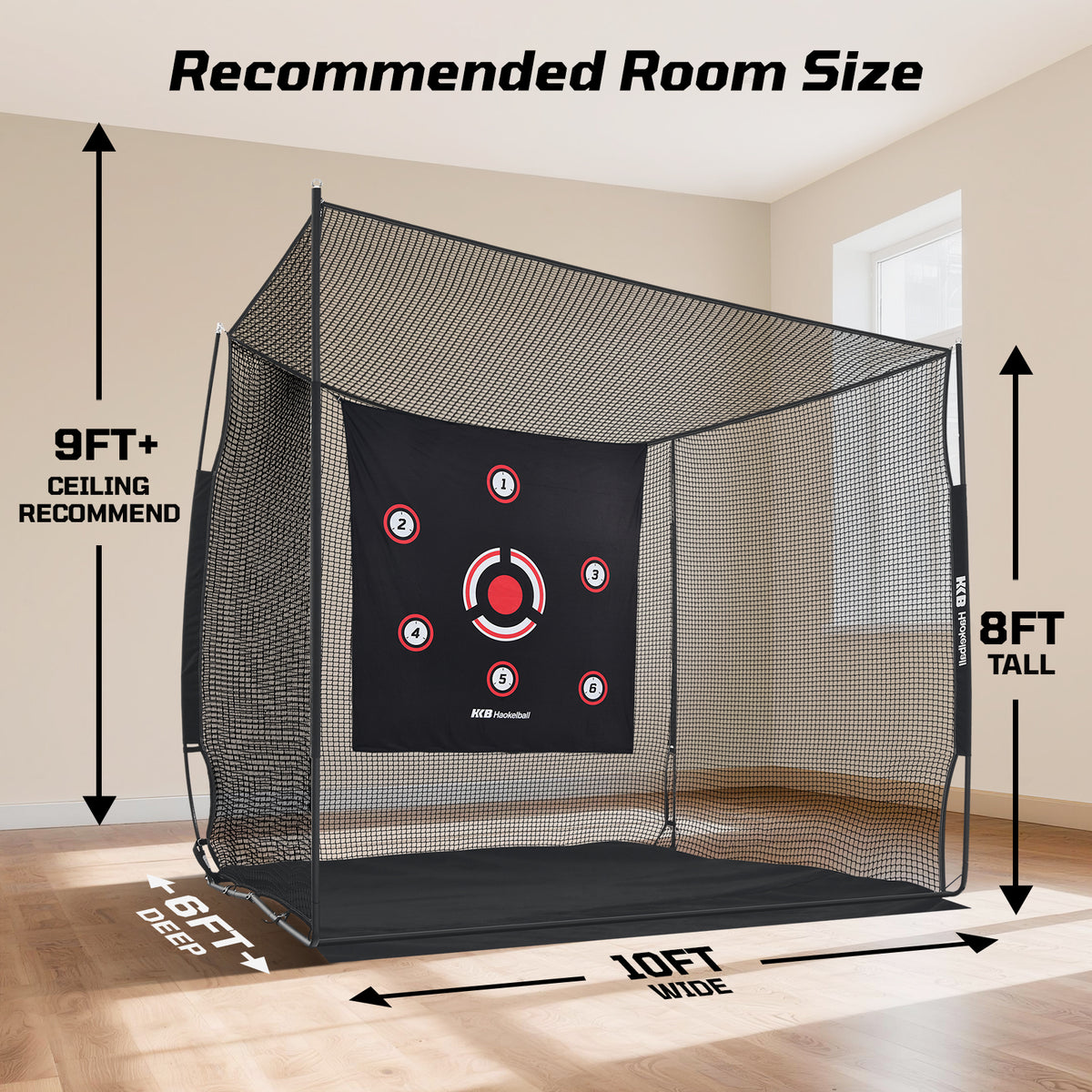 10x8x6ft Golf Practice Net with Target Cloth & Carry Bag – Autojoy
