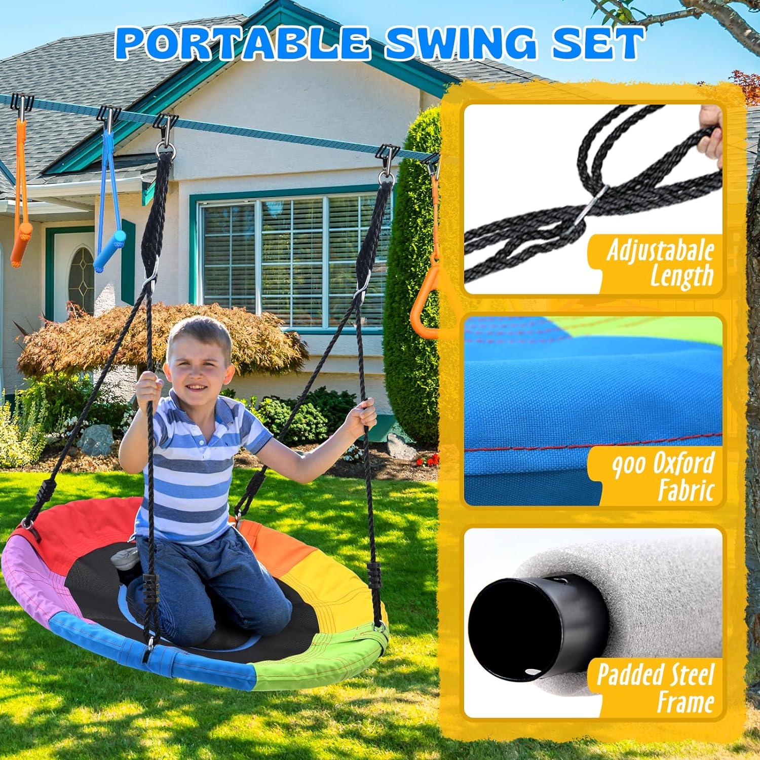 Portable 50FT(15M) Ninja Warrior Obstacle Course for Kids – Autojoy