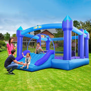 600LBS 15'x 12' Big Inflatable Bounce House for 6 Kids with Blower and Basket Ball Hoop