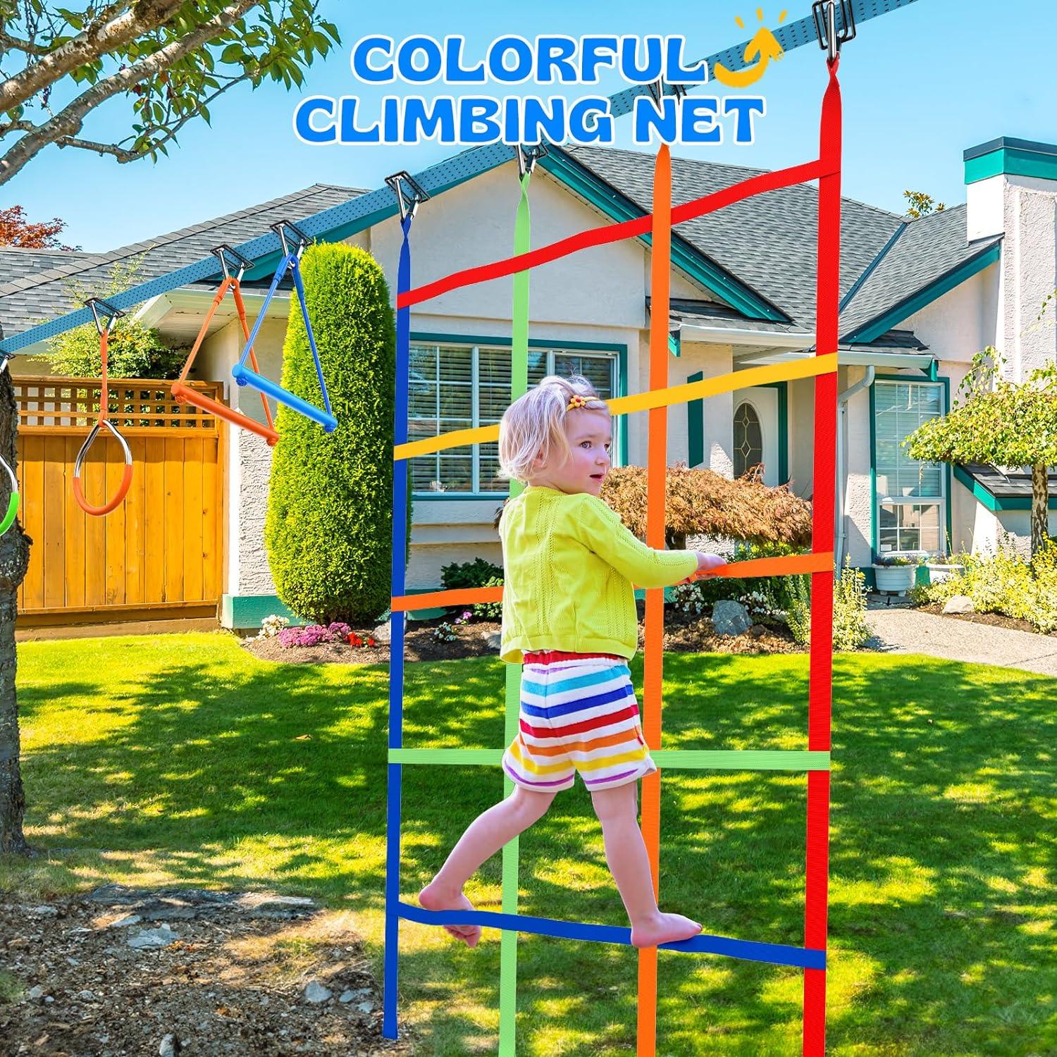 Portable 50FT(15M) Ninja Warrior Obstacle Course for Kids – Autojoy