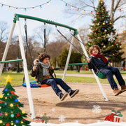 7.5FT Outdoor Swing Sets for Kids and Adults with Spider Swing and Belt Swing