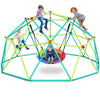 10ft Climbing Dome Swing Set with Saucer Swing for Kids Outdoor