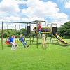 Metal swing and slide sets