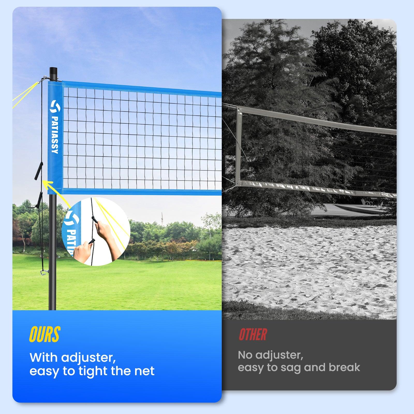 Net Line Set Patiassy Professional Volleyball Net Outdoor, Portable Volleyball Set ...