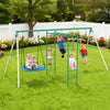 metal swing set with monkey bars