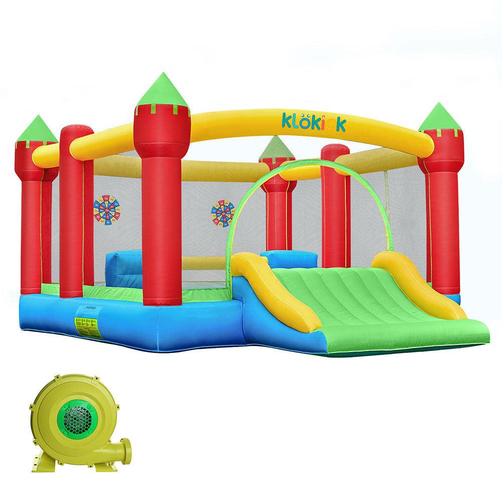 600LBS 15'x 12' Big Inflatable Bounce House for 6 Kids with Blower ...