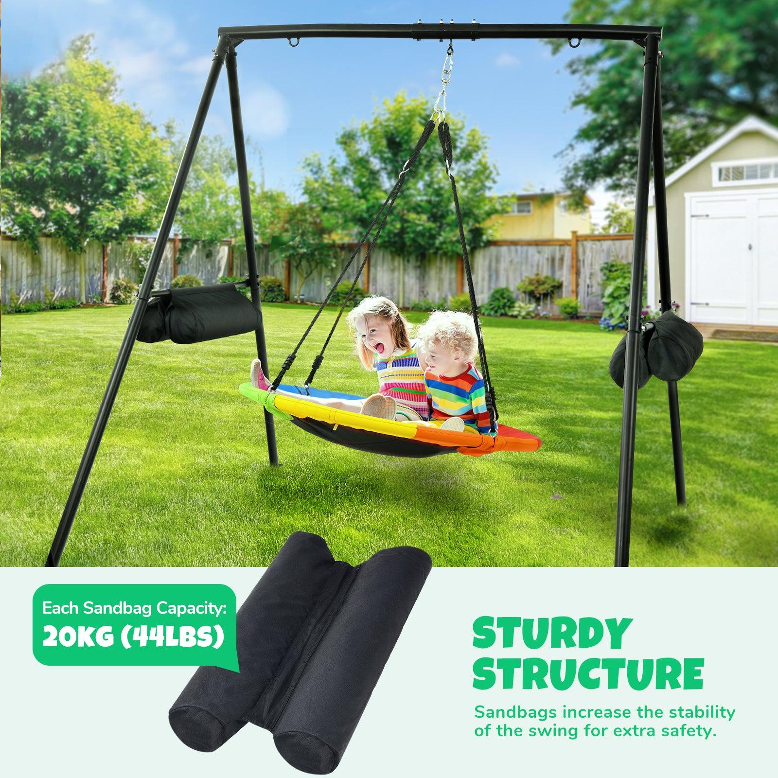 Trekassy 440lbs A-Frame Outdoor Swing Set Sandbag – Autojoy