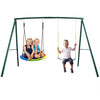 440lbs Metal Frame Double Swing with Textliene Saucer Swing and Belt Swing - Autojoy